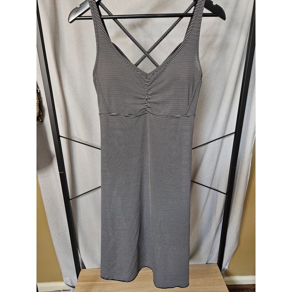 Prana Rebecca Black & White Stripped Dress Size M